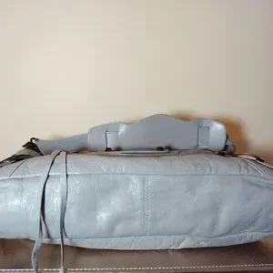 Balenciaga city bag blue grey with shirt shoulder strap